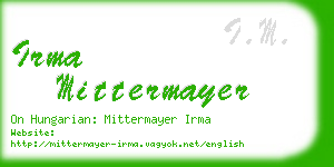 irma mittermayer business card